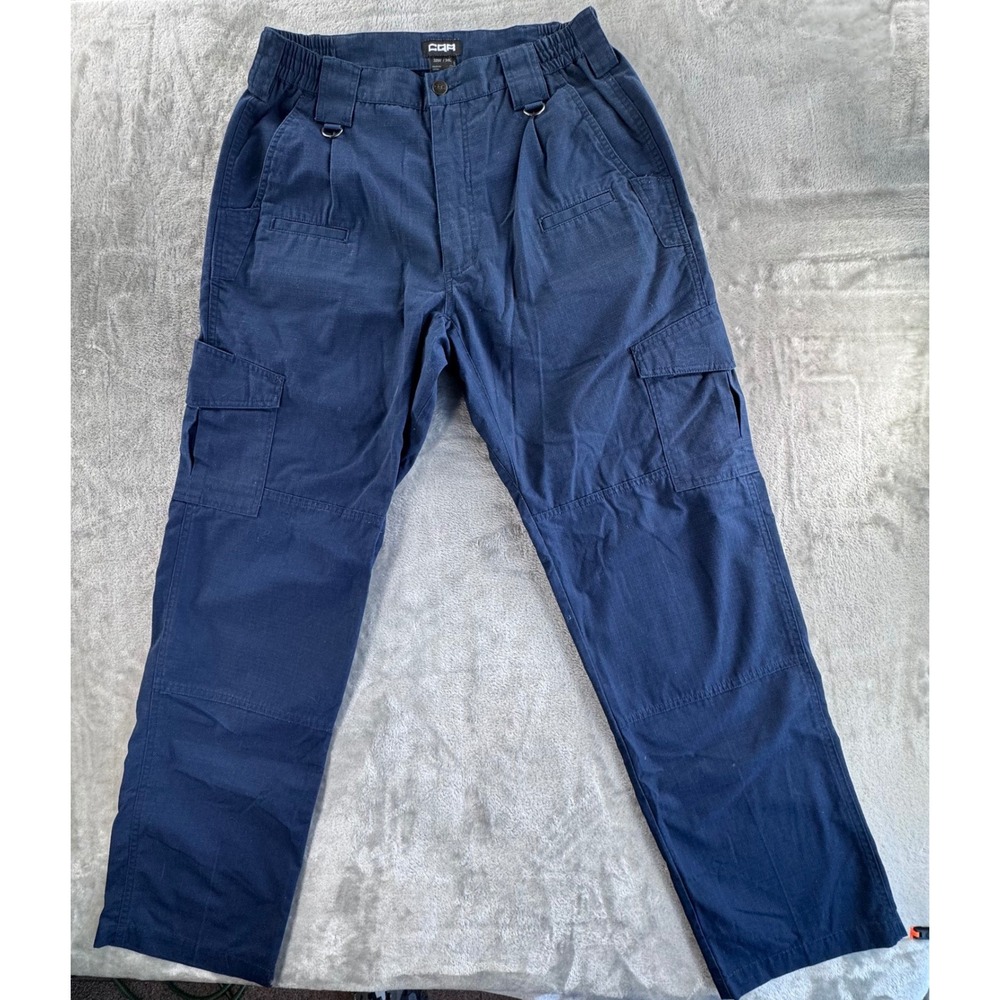 CQR Mens Tactical Cargo Pants Navy Blue Ripstop 32x34 Workwear Utility